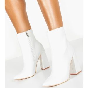 Boohoo white sock booties